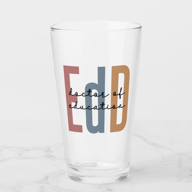 EdD Doktor der Bildung Abschluss Glas (Vorderseite)