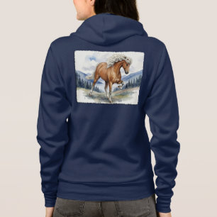 Edda Silver Bay Isländisches Pferd in den Bergen S Hoodie