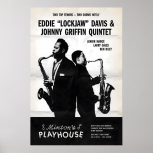 Eddie Lockjaw Davis - Johnny Griffin Jazzplakat Poster