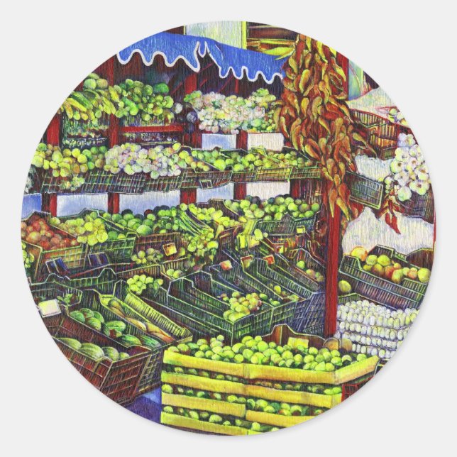 Eddie's Market, Ungarn Runder Aufkleber (Vorderseite)