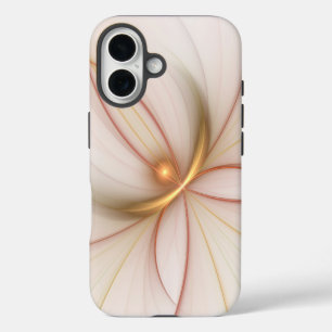 Edel Kupfer- und Gold-Abstrakte Moderne Fraktal-Ku iPhone 16 Hülle