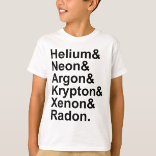 Edelgase Helium Neon Argon Krypton Radon Xenon T-Shirt