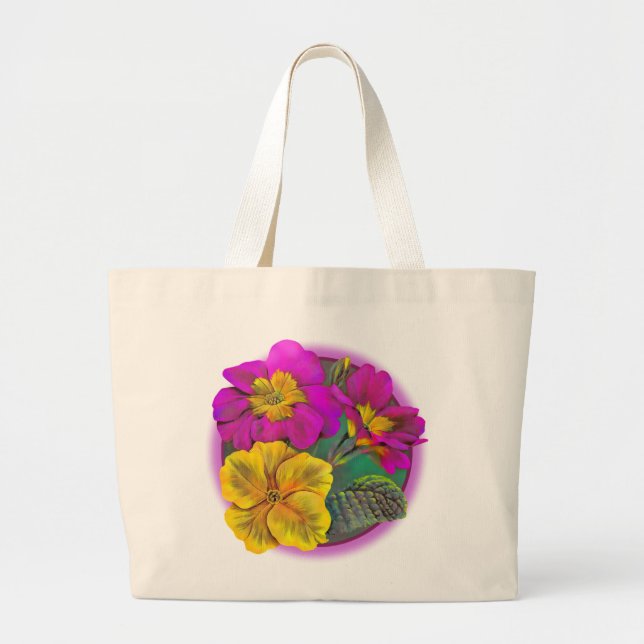 Edelgelb und lila schwarze Tasche (Vorne)