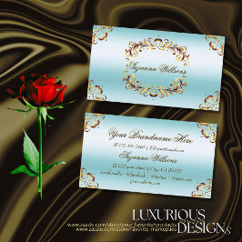 Edelgolddekor Ice Blau beeindruckend und luxuriös Visitenkarte