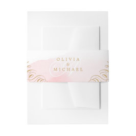 Edelgoldfarbene Hochzeit im Jahrtausend Einladungsbanderole