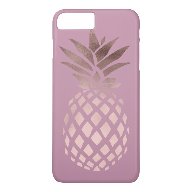 Edelkichel klare Rose Gold tropische Ananas Case-Mate iPhone Hülle (Rückseite)