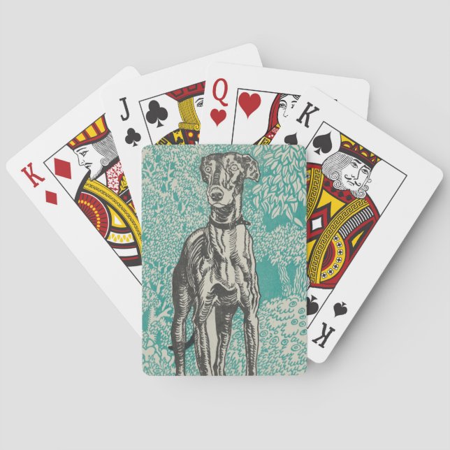 Edelkrautdesign: The Greyhound (1912) Spielkarten (Rückseite)