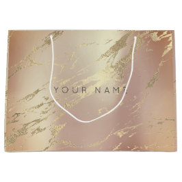 Edelmarmor-Gold-Metallische Abstrakte Kupferblüte Große Geschenktüte