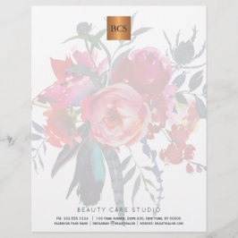 Edelmetallgoldfaser, mit Monogramm Briefbogen