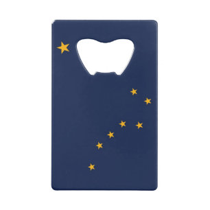 Edelstahl-Flaschenöffner mit Flagge von Alaska Geldbeutel Flaschenöffner