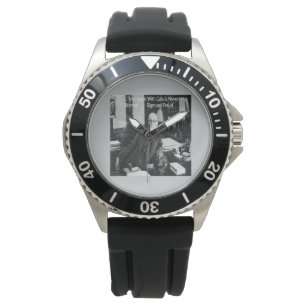 Edelstahl-Gummi-Uhr mit Sigmund Freud Armbanduhr