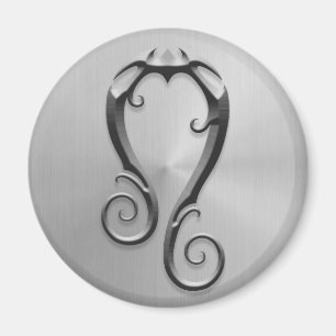 Edelstahl-Löwe-Symbol Magnet