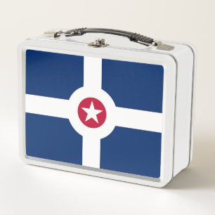 Edelstahl-Lunchbox mit der Flagge von Indianapolis Metall Brotdose