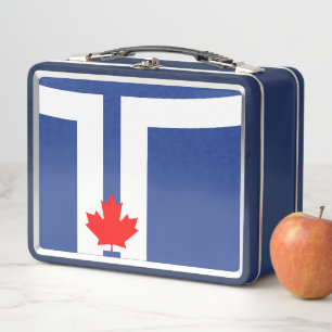 Edelstahl-Lunchbox mit Flagge von Toronto Metall Brotdose