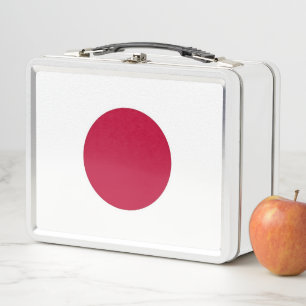 Edelstahl-Lunchbox mit japanischer Flagge Metall Lunch Box