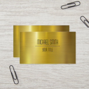 Edelstahl Metall Gold Visitenkarte