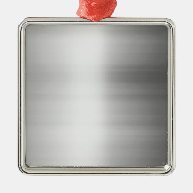 Edelstahl-Metallblick Silbernes Ornament (Vorne)