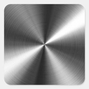 Edelstahl Quadratischer Aufkleber