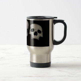 Edelstahl-Reise-/Pendler-Tasse 450ml mit Totenkopf Reisebecher