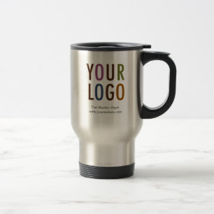 Edelstahl-Reise-Tasse mit Firmenlogo ohne Mindestb Reisebecher