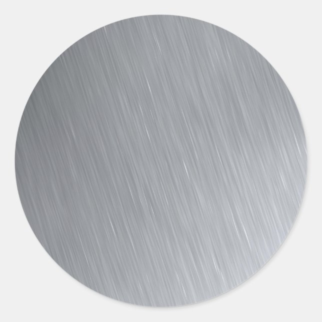 Edelstahl-Textur mit Lichteffekten Runder Aufkleber (Vorderseite)