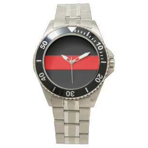 Edelstahl-Uhr der roten Armbanduhr