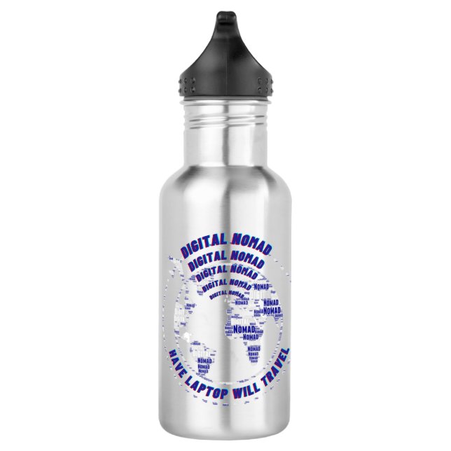 Edelstahl-Wasserflasche Digital Nomad  Edelstahlflasche (Rechts)