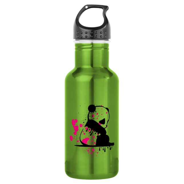 Edelstahl-Wasserflasche  Edelstahlflasche (Vorderseite)