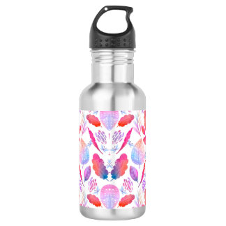 Edelstahl-Wasserflasche mit schwarzem Griff  Edelstahlflasche