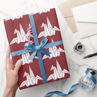 Edelstahl-Wasserflasche Papierkranich Geschenkpapier