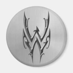 Edelstahl-Wassermann-Symbol Magnet