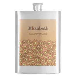 Edelstahlflasche Orange Flower Flachmann