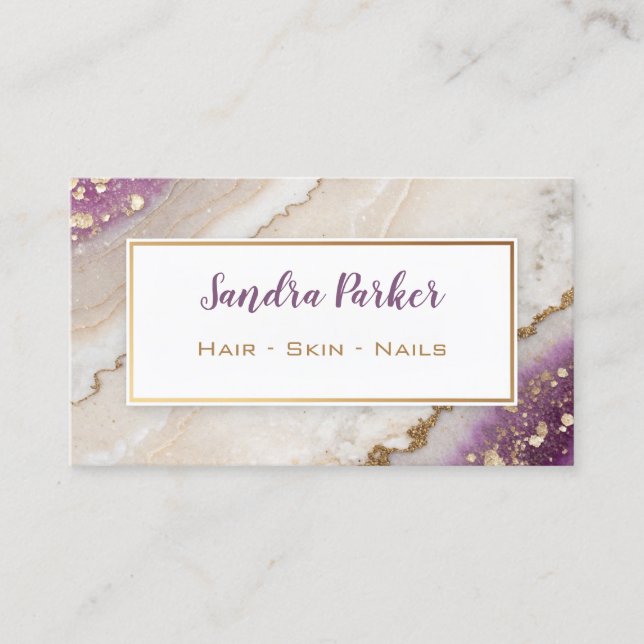 Edelstahlfolie und Goldfolie für Imitate Visitenkarte (Vorderseite)