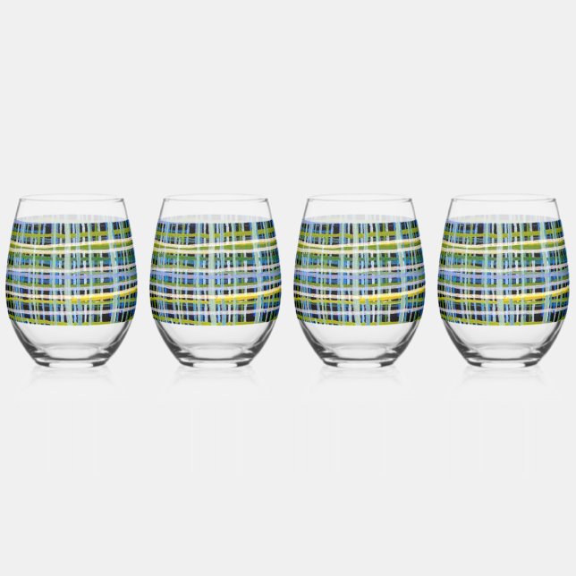 Edelstahlglas mit Abstrakter Druckkunst Weinglas Ohne Stiel (Vorderseite)