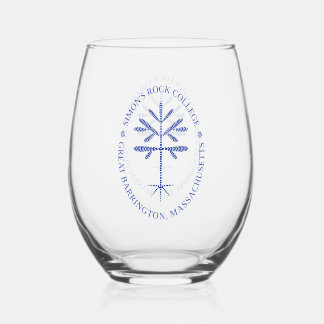 Edelstahlglas mit SR-Siegel in Blau Weinglas Ohne Stiel
