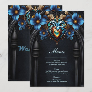 Edelstahlherz Menükarte