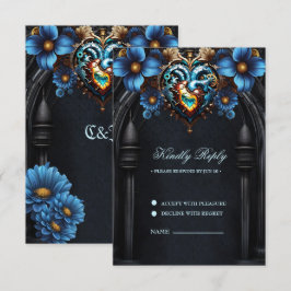 Edelstahlherz RSVP Karte