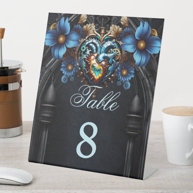 Edelstahlherz Sockelschild (In Situ)