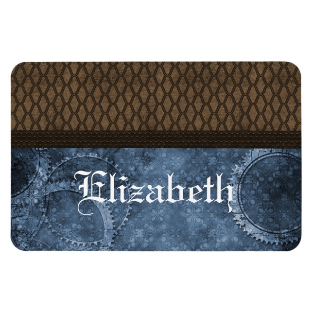 Edelstahlmatte Premium Magnet, blau Magnet (Horizontal)