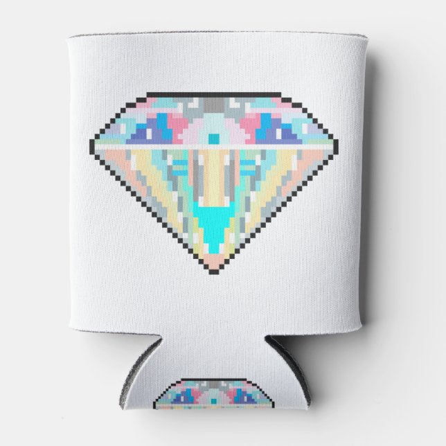 Edelstein Pixel Art Dosenkühler (Vorderseite)
