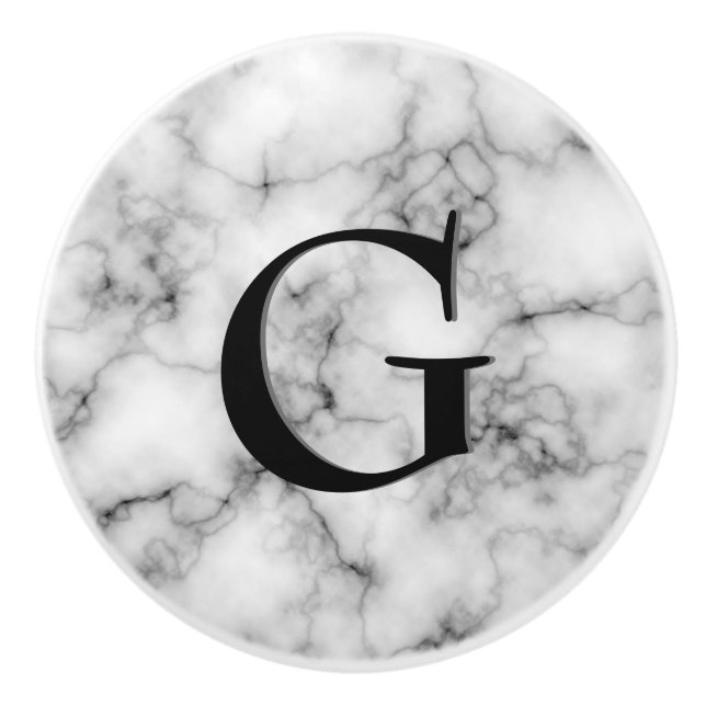 Edelstein-Stein-Muster-, grauer/grauer Marmor u. Keramikknauf (Vorderseite)