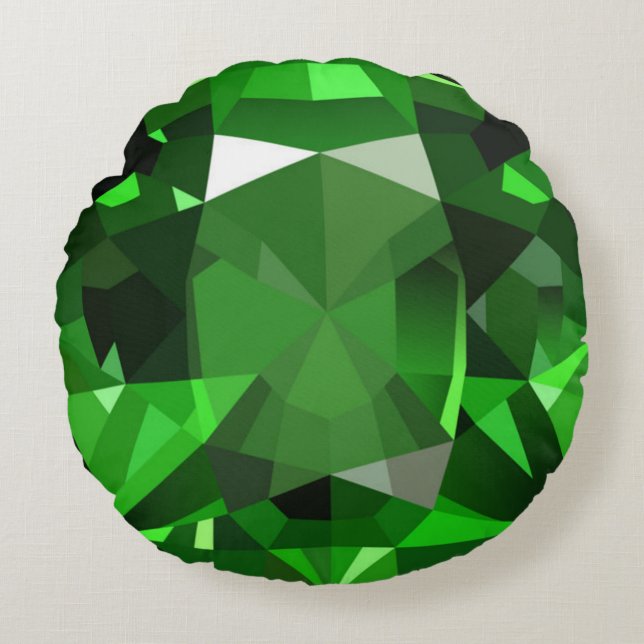 Edelsteindesign Rundes Kissen (Vorderseite)