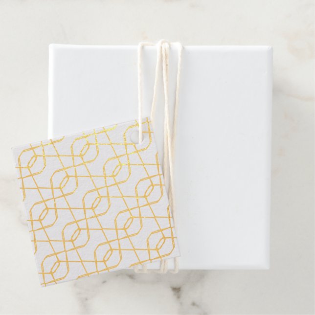 Edelsteine Abstrakt Moderne Printmetallic Geschenkanhänger (Mit Box)