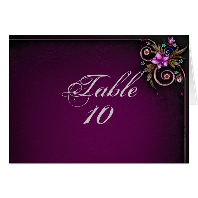 Edelsteine, die Sitzplatz-Karte Wedding sind (Vorderseite (Horizontal))