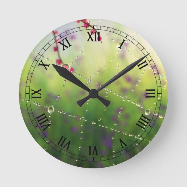 Edelsteine einer Frühjahrsschlange Runde Wanduhr (Vorderseite)