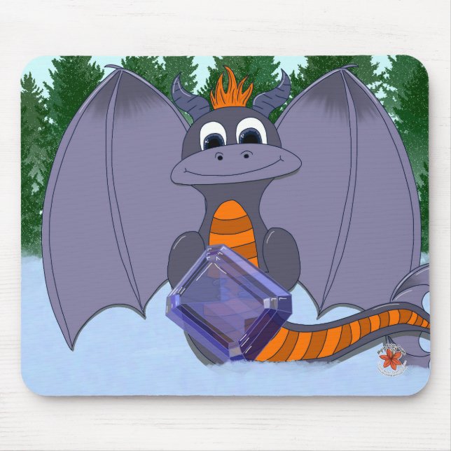 Edelsteine und Drachen Dezember-Mauspad Mousepad (Vorne)