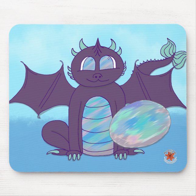 Edelsteine und Drachen Oktober-Mauspad Mousepad (Vorne)
