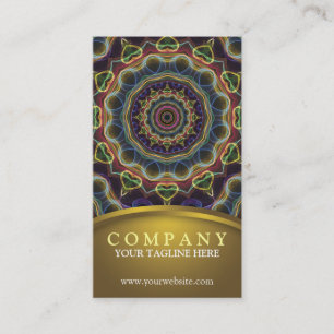 Edelsteine und Herz-Mandala Visitenkarte