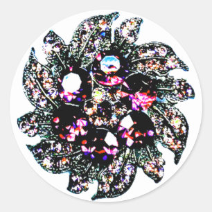 "Edelsteine und Juwelen" Runder Aufkleber