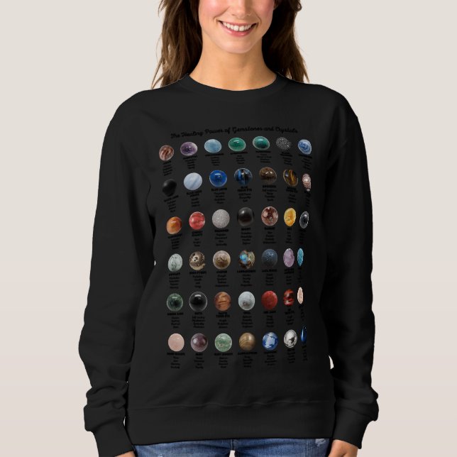 Edelsteine und Kristalle Sweatshirt (Vorderseite)